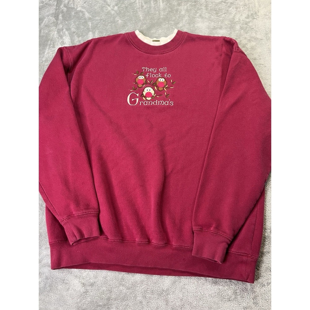 M&C Sportswear Grandma Sweatshirt Womens Size XL Double Collar Vintage